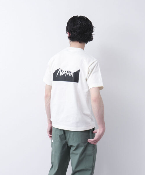 NANGA(ナンガ)の「【NANGA/ナンガ】別注ロゴプリントTシャツ バックプリント(Tシャツ/カットソー・メンズ・ホワイト/キャメル/ネイビー・M/L)」の4枚目の写真