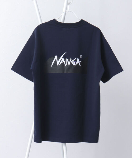 NANGA(ナンガ)の「【NANGA/ナンガ】別注ロゴプリントTシャツ バックプリント(Tシャツ/カットソー・メンズ・ホワイト/キャメル/ネイビー・M/L)」の2枚目の写真