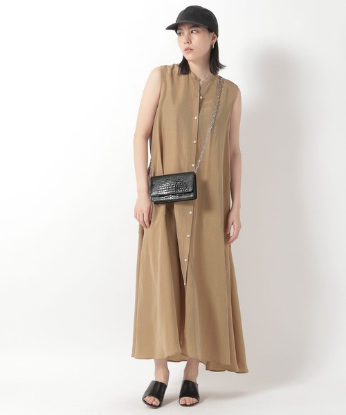 Chaos（カオス）の「Chaos(カオス)/ブリージアノースリーブワンピース（ワンピース・レディース・キャメル/ブラック・FREE）」の6枚目の写真