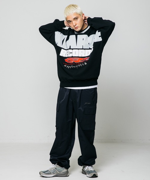 XLARGE(エクストララージ)の「XLARGE RECORDS LOGO CREWNECK SWEAT(スウェット・メンズ・アッシュ/ネイビー/ブラック/グリーン・M/S/L/XL)」の15枚目の写真