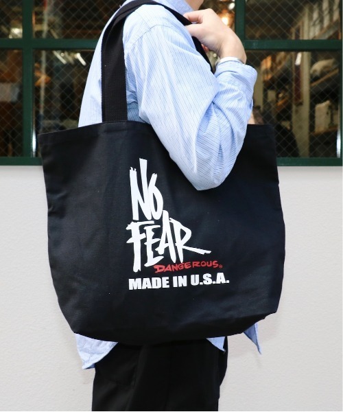 C.E.L.STORE（セルストア）の「NO FEAR/ノーフィア NO FEAR PRINTED TOTE BAG ノーフィアプリントトートバッグ（トートバッグ・メンズ・ナチュラル/ブラック・FREE）」の2枚目の写真