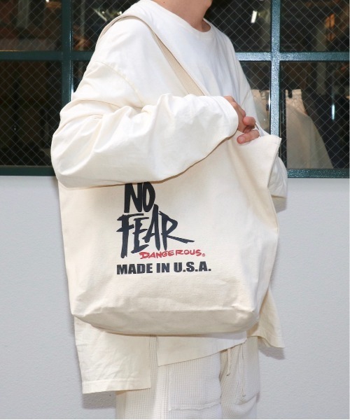 C.E.L.STORE（セルストア）の「NO FEAR/ノーフィア NO FEAR PRINTED TOTE BAG ノーフィアプリントトートバッグ（トートバッグ・メンズ・ナチュラル/ブラック・FREE）」の12枚目の写真