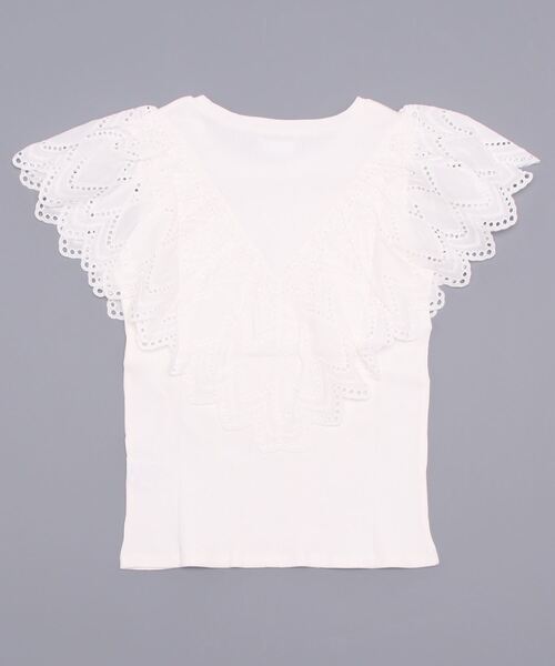 CIAOPANIC TYPY(チャオパニックティピー)の「パッチワークレースノースリーブデザイントップス(Tシャツ/カットソー・レディース・ホワイト/ブラック/ブルー・ONE SIZE)」の12枚目の写真