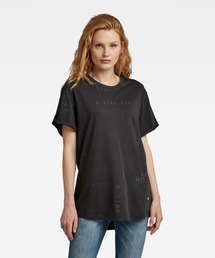 G-STAR RAW（ジースターロゥ）の「LASH FEM LOOSE TEXT ALLOVER TOP（Tシャツ/カットソー）」