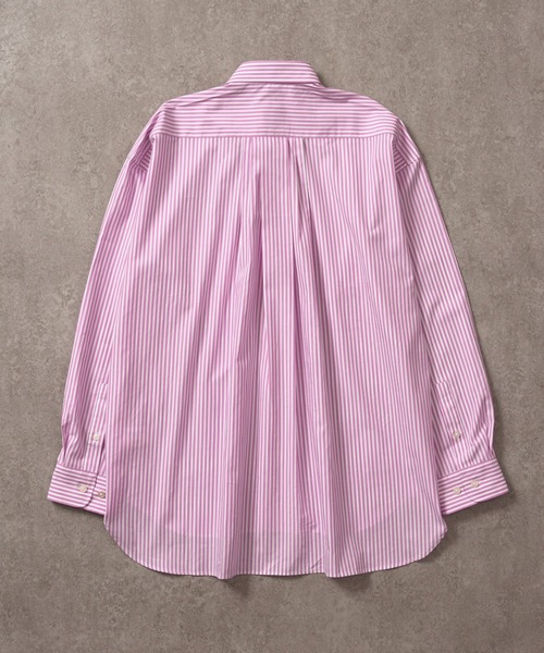 BRICK & SONS（ブリックアンドサンズ）の「リラックスバックプリーツシャツ＜パープルストライプ＞（シャツ/ブラウス・メンズ・パープル・LL/S/M/L）」の10枚目の写真