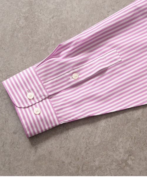 BRICK & SONS（ブリックアンドサンズ）の「リラックスバックプリーツシャツ＜パープルストライプ＞（シャツ/ブラウス・メンズ・パープル・LL/S/M/L）」の11枚目の写真