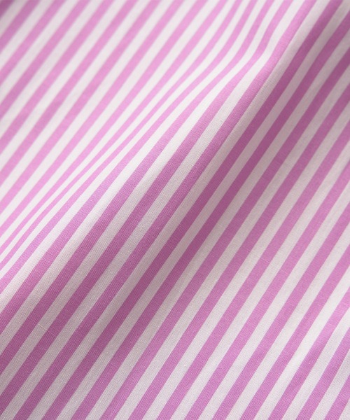 BRICK & SONS（ブリックアンドサンズ）の「リラックスバックプリーツシャツ＜パープルストライプ＞（シャツ/ブラウス・メンズ・パープル・LL/S/M/L）」の12枚目の写真