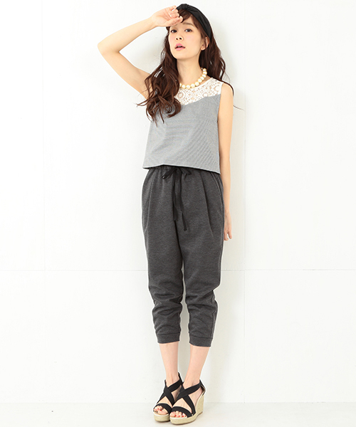 CAROLINA GLASER（カロリナ グレイサー）の「CAROLINA GLASER / レース オールインワン（つなぎ/オールインワン・レディース・ホワイト/ブラック・ONE SIZE）」の3枚目の写真