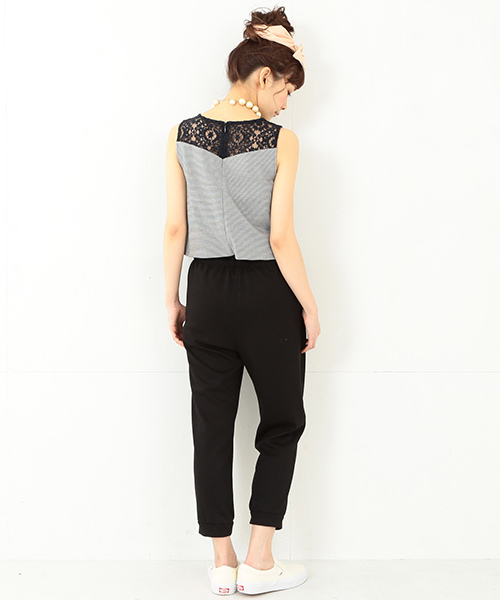 CAROLINA GLASER（カロリナ グレイサー）の「CAROLINA GLASER / レース オールインワン（つなぎ/オールインワン・レディース・ホワイト/ブラック・ONE SIZE）」の8枚目の写真