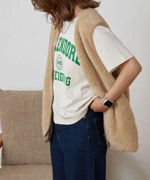 WEGO（ウィゴー）の「WEGO/ファーボアベスト（ベスト・レディース・ベージュ/キャメル・FREE）」の10枚目の写真