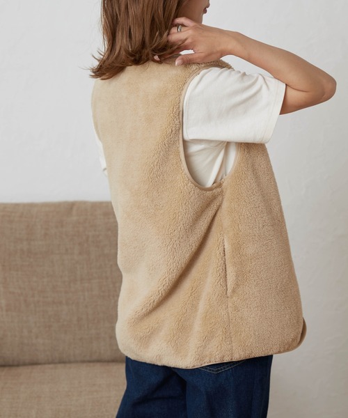 WEGO（ウィゴー）の「WEGO/ファーボアベスト（ベスト・レディース・ベージュ/キャメル・FREE）」の11枚目の写真