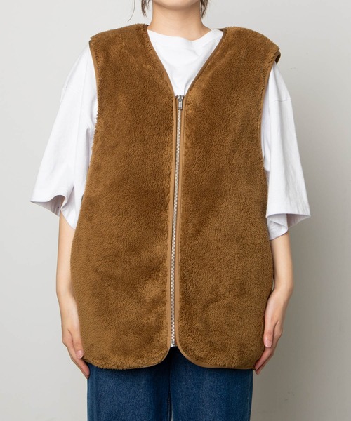 WEGO（ウィゴー）の「WEGO/ファーボアベスト（ベスト・レディース・ベージュ/キャメル・FREE）」の21枚目の写真