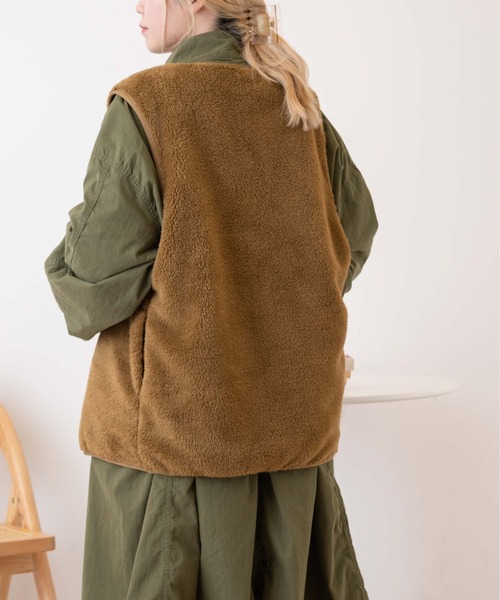 WEGO（ウィゴー）の「WEGO/ファーボアベスト（ベスト・レディース・ベージュ/キャメル・FREE）」の20枚目の写真