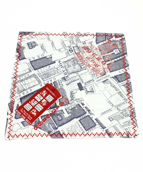 RNA（アールエヌエー）の「E4869  PINK MOTELバンダナ（バンダナ/スカーフ・レディース・ネイビー/ボルドー・FREE）」の3枚目の写真