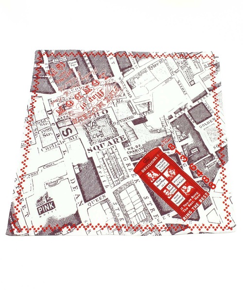 RNA（アールエヌエー）の「E4869  PINK MOTELバンダナ（バンダナ/スカーフ・レディース・ネイビー/ボルドー・FREE）」の5枚目の写真