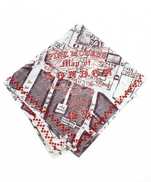 RNA（アールエヌエー）の「E4869  PINK MOTELバンダナ（バンダナ/スカーフ・レディース・ネイビー/ボルドー・FREE）」の6枚目の写真