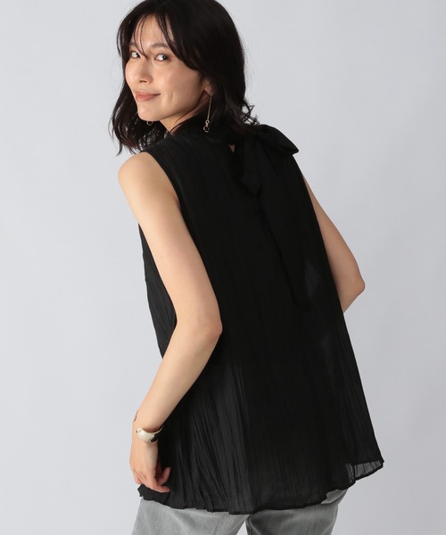 BARNYARDSTORM(バンヤードストーム)の「BARNYARDSTORM / バックリボンシアーブラウス(シャツ/ブラウス・レディース・ブラック/カーキ・FREE)」の9枚目の写真