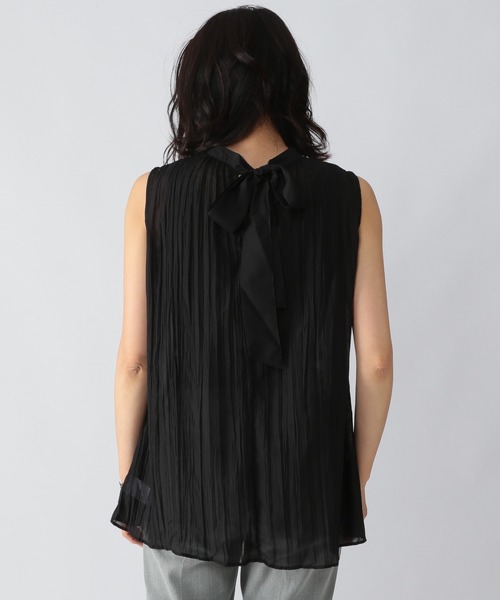 BARNYARDSTORM(バンヤードストーム)の「BARNYARDSTORM / バックリボンシアーブラウス(シャツ/ブラウス・レディース・ブラック/カーキ・FREE)」の16枚目の写真