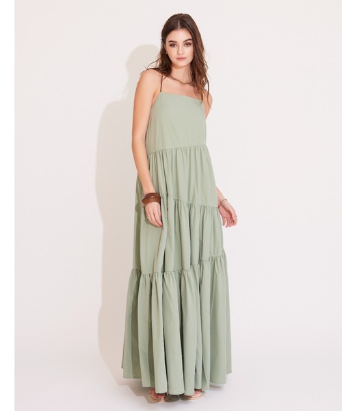 ALEXIA STAM（アリシアスタン）の「Tiered Dress /ティアードドレス（ワンピース・レディース・ブラック/イエロー/グリーン系その他・FREE）」の16枚目の写真