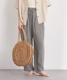 earth music&ecology | ギンガムチェックワイドパンツ(その他パンツ)