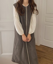 LAUIR | 2wayロング配色ラインジレワンピース(ワンピース)