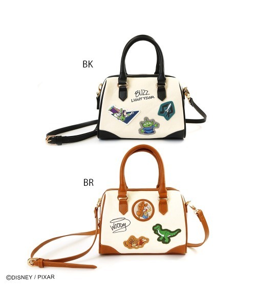Paradise Picnic（パラダイスピクニック）の「トイ・ストーリー フレンズキャンバスボストン（ボストンバッグ・レディース・ブラック/ブラウン・FREE）」の3枚目の写真