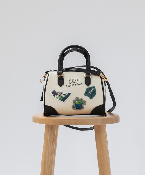 Paradise Picnic（パラダイスピクニック）の「トイ・ストーリー フレンズキャンバスボストン（ボストンバッグ・レディース・ブラック/ブラウン・FREE）」の10枚目の写真