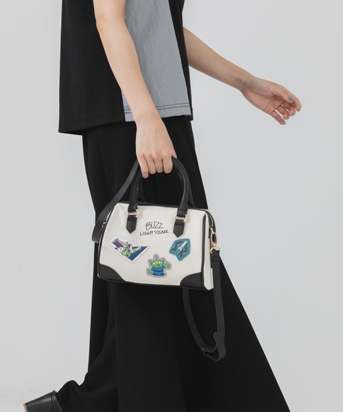 Paradise Picnic（パラダイスピクニック）の「トイ・ストーリー フレンズキャンバスボストン（ボストンバッグ・レディース・ブラック/ブラウン・FREE）」の13枚目の写真