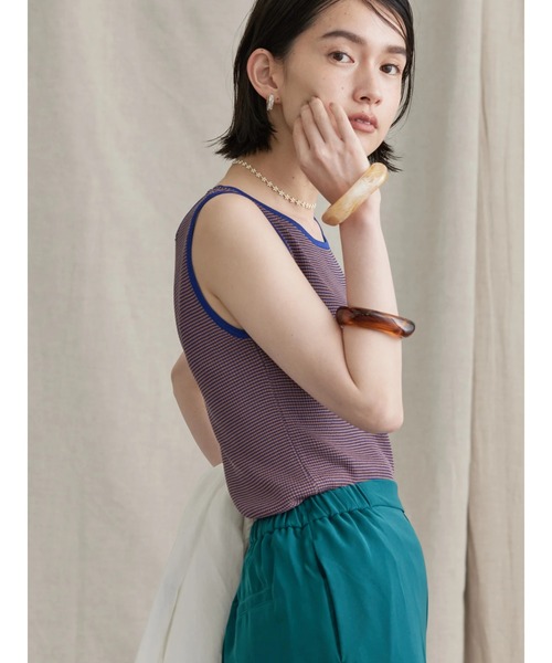 AMERICAN HOLIC（アメリカンホリック）の「2WAYニットボーダータンクトップ（タンクトップ・レディース・ブラック/ブルー・M/L）」の12枚目の写真