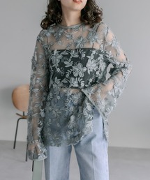 mystic | オーガンジーレースブラウス(シャツ/ブラウス)