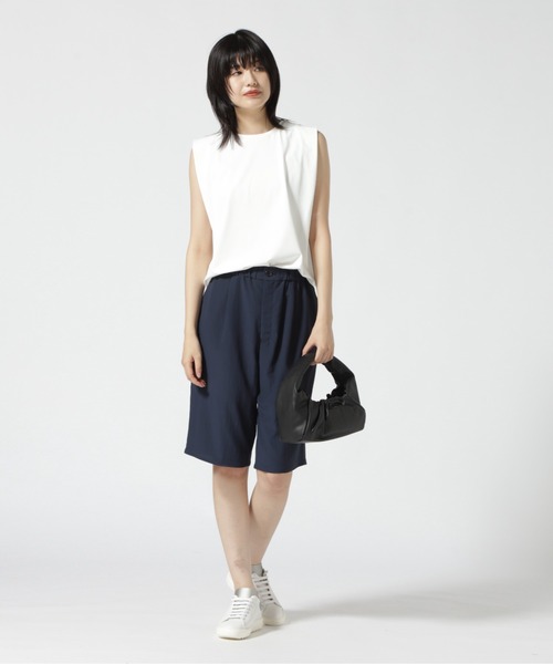 DROIT BELLO（ドロイトベロ）の「DROIT BELLO(ドロイトベロ) エステルジャージープルオーバー（Tシャツ/カットソー・レディース・ブラック/ホワイト系2・F）」の4枚目の写真