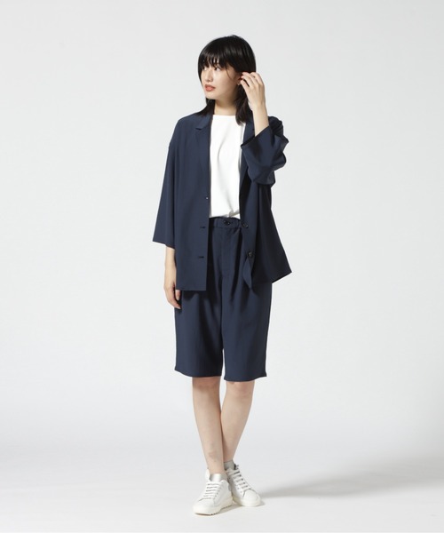 DROIT BELLO（ドロイトベロ）の「DROIT BELLO(ドロイトベロ) エステルジャージープルオーバー（Tシャツ/カットソー・レディース・ブラック/ホワイト系2・F）」の11枚目の写真