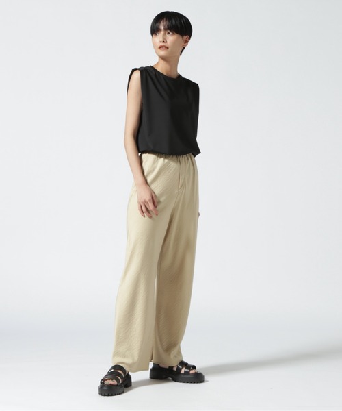 DROIT BELLO（ドロイトベロ）の「DROIT BELLO(ドロイトベロ) エステルジャージープルオーバー（Tシャツ/カットソー・レディース・ブラック/ホワイト系2・F）」の14枚目の写真