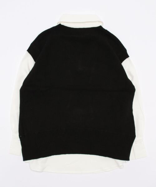 ENVYM(アンビー)の「ニットドッキングSH(シャツ/ブラウス・レディース・ホワイト/ブラック/ブラウン・FREE)」の14枚目の写真