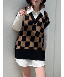 ENVYM | ニットドッキングＳＨ(シャツ/ブラウス)