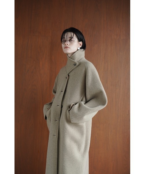 ■CLANE【定価5.2】アーチスリーブリバーロングコートスタンドカラーベージュ 松本恵奈のMUST BUY- 9月30日（金）発売の