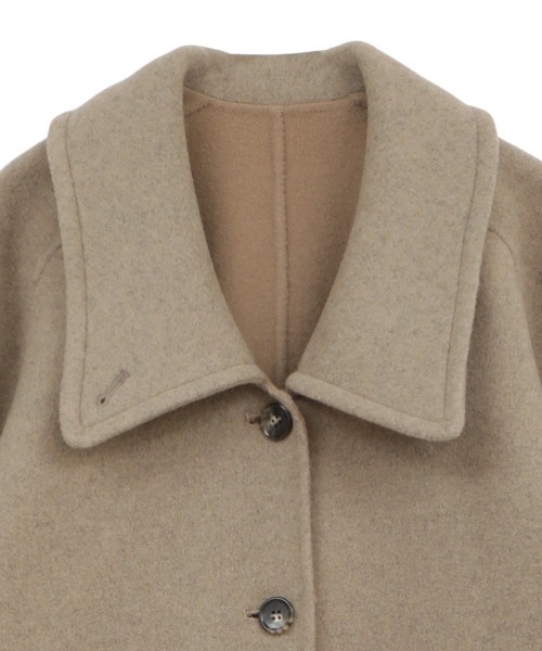 CLANE（クラネ）の「ARCH SLEEVE REVER COAT（ステンカラーコート・レディース・ベージュ/ネイビー/ブラウン・1/2）」の12枚目の写真