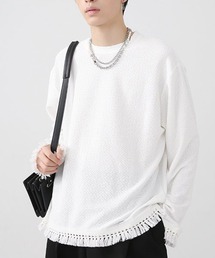 ルーズシルエットフリンジロンTEE WO22WTP02【WB ORIGINALS】