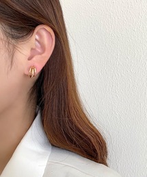 落ちにくい!痛くなりにくい!ピアス風トリプルループイヤリング