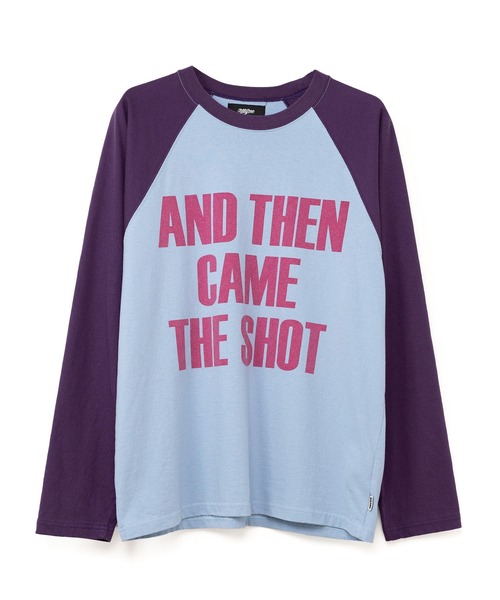 MYne(マイン)の「THE SHOT Printed LTS(Tシャツ/カットソー・メンズ・ブラック/パープル/カーキ・M/L/S)」の3枚目の写真