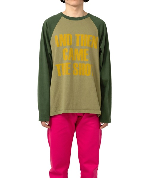 MYne(マイン)の「THE SHOT Printed LTS(Tシャツ/カットソー・メンズ・ブラック/パープル/カーキ・M/L/S)」の14枚目の写真