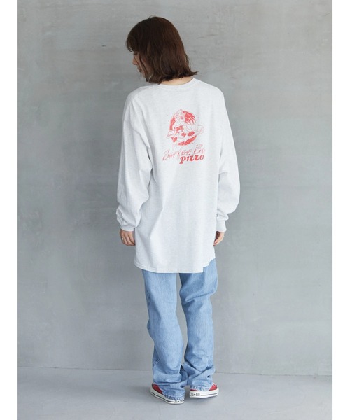 Green　Parks（グリーンパークス）の「【UNISEX】■STRANGER THINGS Surfer Boy（Tシャツ/カットソー・レディース・グレー・FREE）」の7枚目の写真