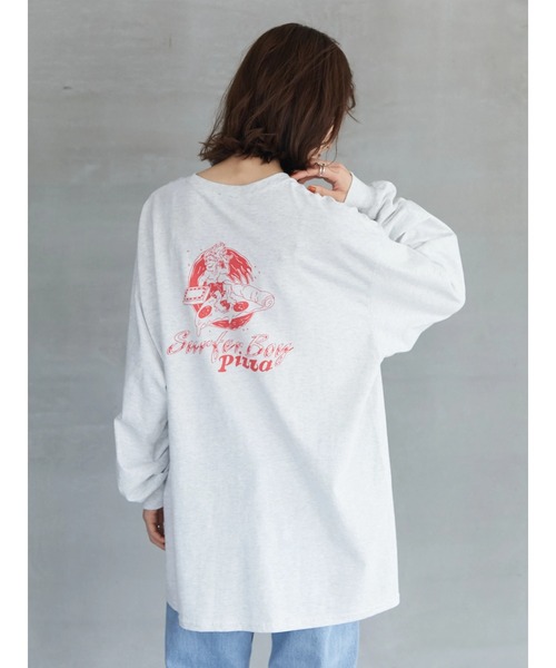 Green　Parks（グリーンパークス）の「【UNISEX】■STRANGER THINGS Surfer Boy（Tシャツ/カットソー・レディース・グレー・FREE）」の9枚目の写真