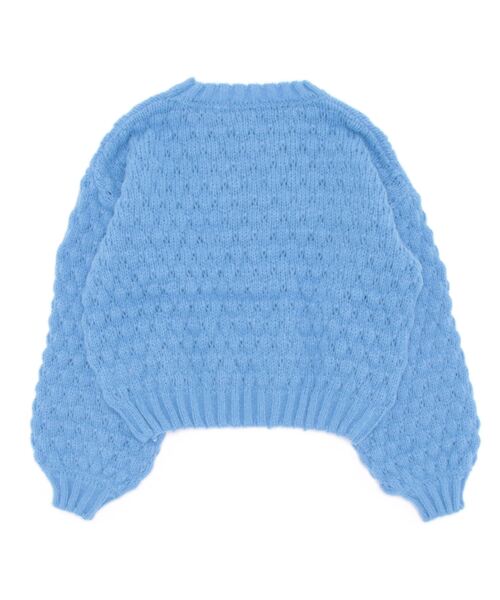 VitaFelice（ヴィータフェリーチェ）の「ショート丈ボリュームニット（ニット/セーター・レディース・アイボリー/ブラック/ブルー・FREE）」の4枚目の写真