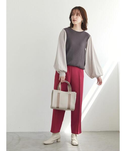 Furryrate（ファーリーレート）の「・furry rate ボリュームスリーブリブニット（ニット/セーター・レディース・アイボリー/ピンク/チャコールグレー/ブラック・FREE）」の5枚目の写真