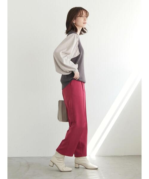 Furryrate（ファーリーレート）の「・furry rate ボリュームスリーブリブニット（ニット/セーター・レディース・アイボリー/ピンク/チャコールグレー/ブラック・FREE）」の7枚目の写真