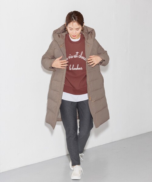 【洗える】スムースタッチロング丈ダウンコート