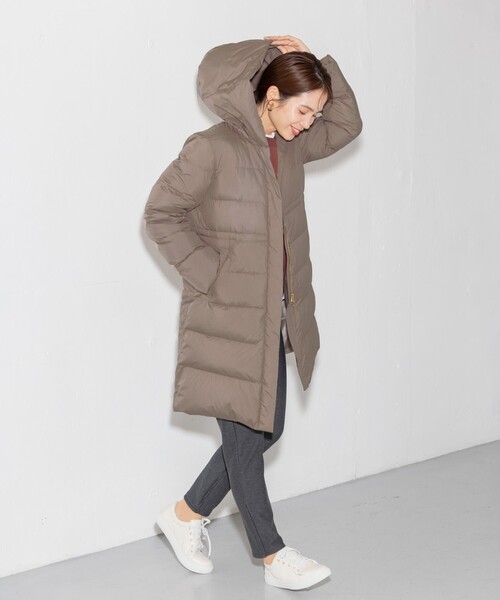 【洗える】スムースタッチロング丈ダウンコート