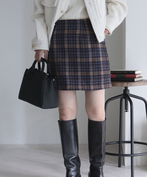 fredy emue(フレディエミュ)の「チェック柄ミニスカート(スカート・レディース・ベージュ系その他/ブルー系その他・38/36)」の10枚目の写真