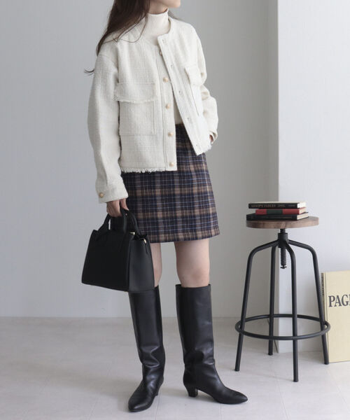 fredy emue(フレディエミュ)の「チェック柄ミニスカート(スカート・レディース・ベージュ系その他/ブルー系その他・38/36)」の19枚目の写真